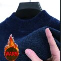 Men's 100% pure Mink Cashmere Sweater O-Neck Pullovers Knit Large Size Mink Sweater Winter Male Tops Long Sleeve Jumpers 4XL - Image 4