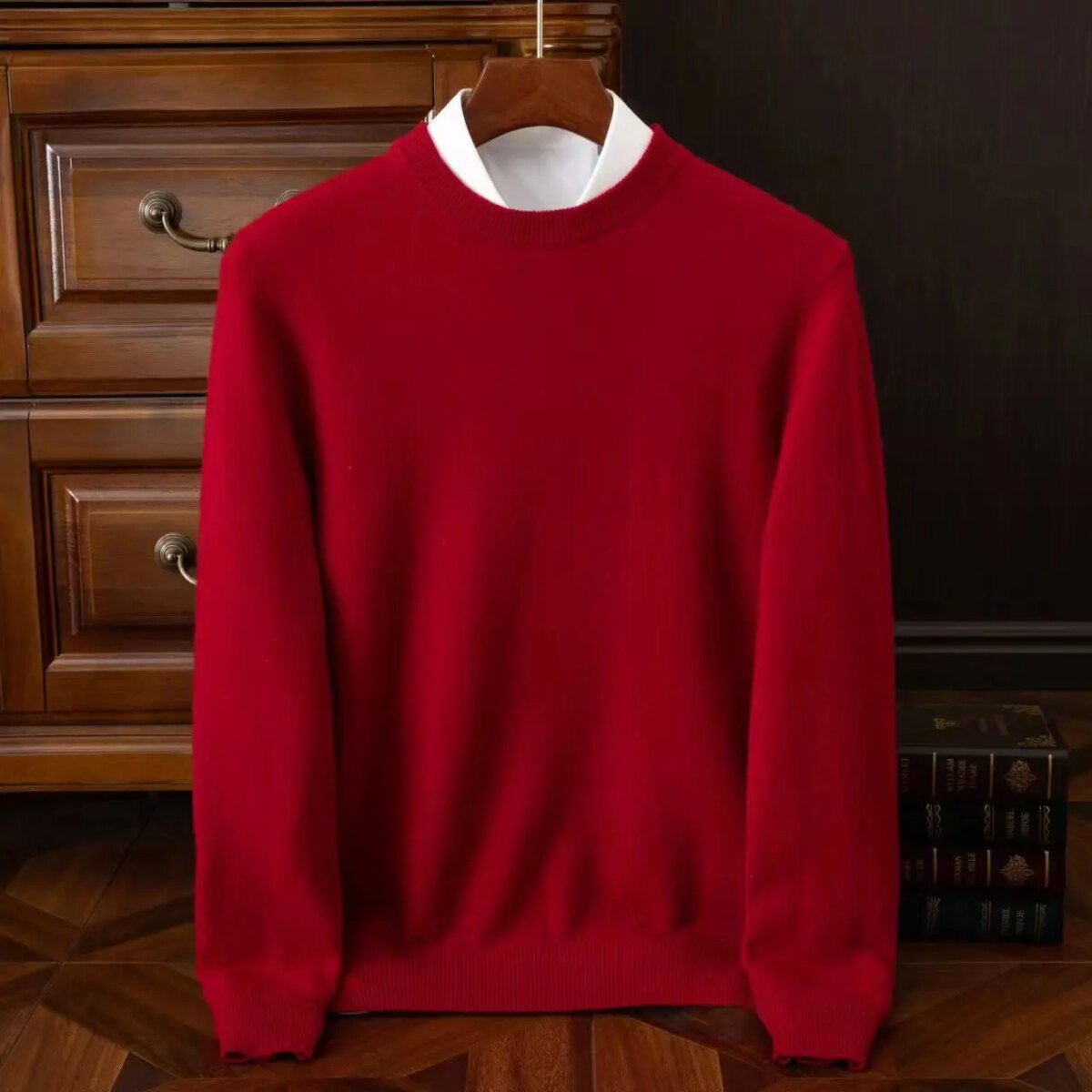 Cashmere Sweater O-neck Pullovers Men's Loose Oversized M-3XL Knitted Bottom Shirt Autumn Winter New Korean Casual Men Top - Image 6