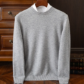Cashmere Sweater O-neck Pullovers Men's Loose Oversized M-3XL Knitted Bottom Shirt Autumn Winter New Korean Casual Men Top - Image 4