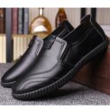 Casual Men's Shoes Versatile soft leather footwear Fashion comfortable loafers male breathable new flat Zapatos - Image 3