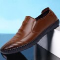 Casual Men's Shoes Versatile soft leather footwear Fashion comfortable loafers male breathable new flat Zapatos - Image 2