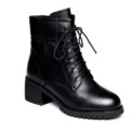 Luxury Chelsea Boots Women Leather Ladies Boots Chunky Winter Shoes Platform Ankle Boots Slip On Thick Heel - Image 6