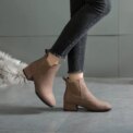 Winter Women New Chelsea Boots Ankle RoundToe Square Heel shoe Solid Casual Comfort shoes fashion trendy ladies short boot Botas