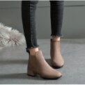 Winter Women New Chelsea Boots Ankle RoundToe Square Heel shoe Solid Casual Comfort shoes fashion trendy ladies short boot Botas - Image 3