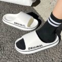 Slippers Beach Slides Solid Mens Thick Sole Indoor Bathroom Color Feslishoet Women Letter Anti Slip Shoes Summer Couple Sandals