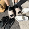 Slippers Beach Slides Solid Mens Thick Sole Indoor Bathroom Color Feslishoet Women Letter Anti Slip Shoes Summer Couple Sandals - Image 3