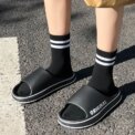 Slippers Beach Slides Solid Mens Thick Sole Indoor Bathroom Color Feslishoet Women Letter Anti Slip Shoes Summer Couple Sandals - Image 2