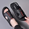 Men's Casual Soft Bottom Sandals 2023 Summer New Style Two-Use Genuine Leather Breathable Anti-Slip Outer Wear Trendy - Image 5