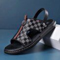 Men's Casual Soft Bottom Sandals 2023 Summer New Style Two-Use Genuine Leather Breathable Anti-Slip Outer Wear Trendy - Image 3
