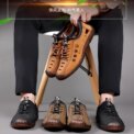 Men's Soft Leather Summer Men Leather Sandals Breathable Non-slip Cow Tendon Sole Casual Leather Shoes Outdoor Beach Shoes - Image 3