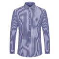 Men Formal Shirt Long Sleeve Office Solid Color Striped Anti-Wrinkle Non-ironing Fashion Business Pocket White Social Shirt 4XL - Image 5