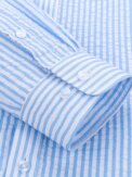 Comfortable Striped Shirt For Men Textured Soft Fabric Long Sleeve Casual Home Wear Elegant Style - Image 5