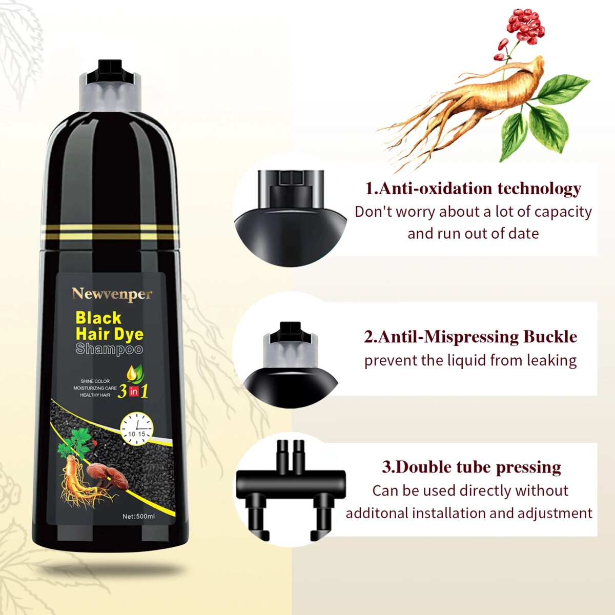Hair Color Shampoo Instant Hair Dye Shampoo Hair Coloring in Minutes Natural and Long lasting color Hair Dye Shampoo for Men and - Image 4