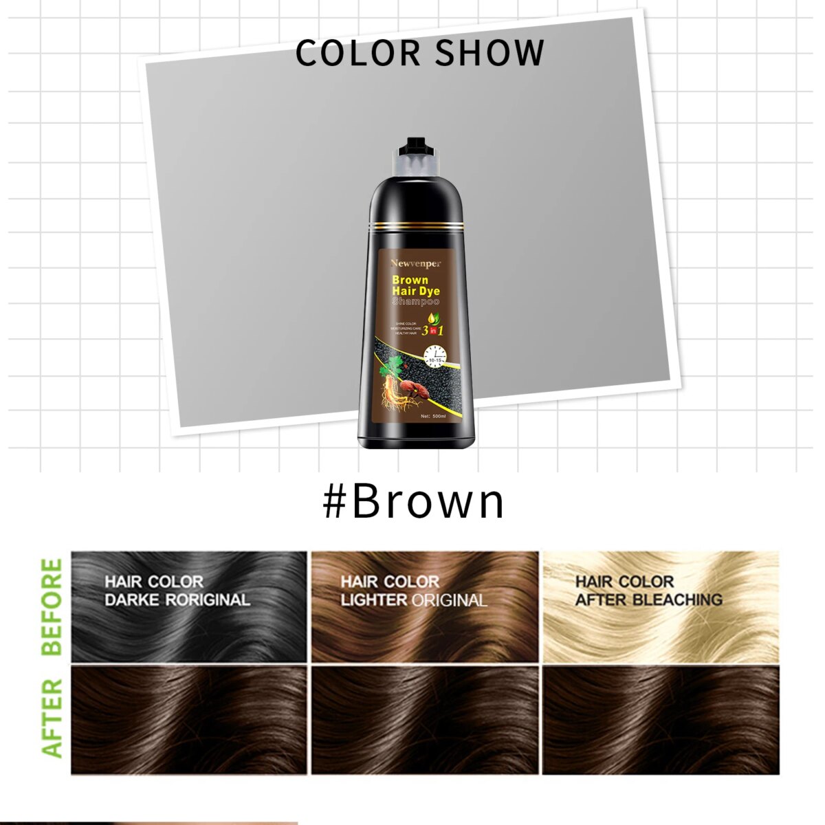 Hair Color Shampoo Instant Hair Dye Shampoo Hair Coloring in Minutes Natural and Long lasting color Hair Dye Shampoo for Men and - Image 2