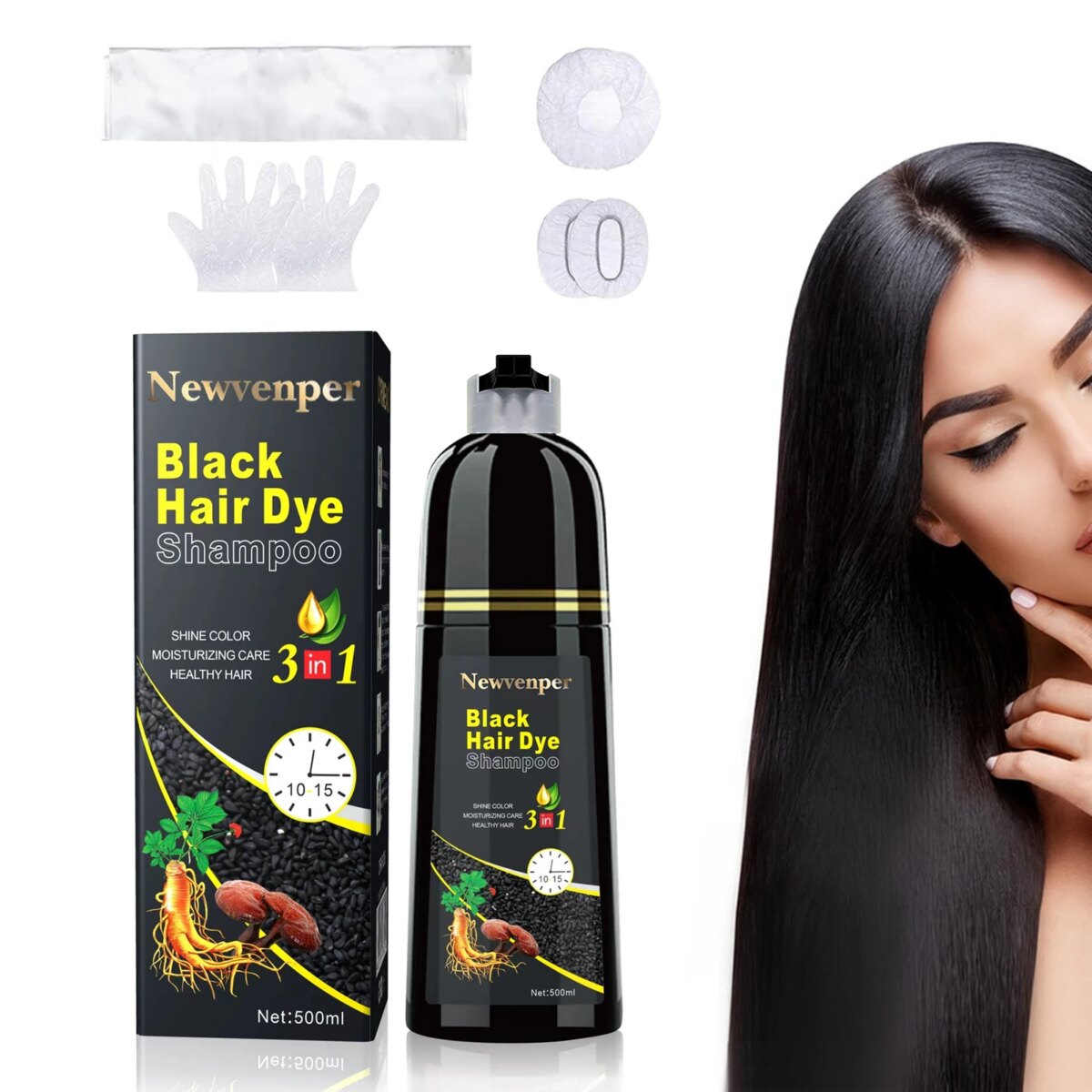 Hair Color Shampoo Instant Hair Dye Shampoo Hair Coloring in Minutes Natural and Long lasting color Hair Dye Shampoo for Men and - Image 3