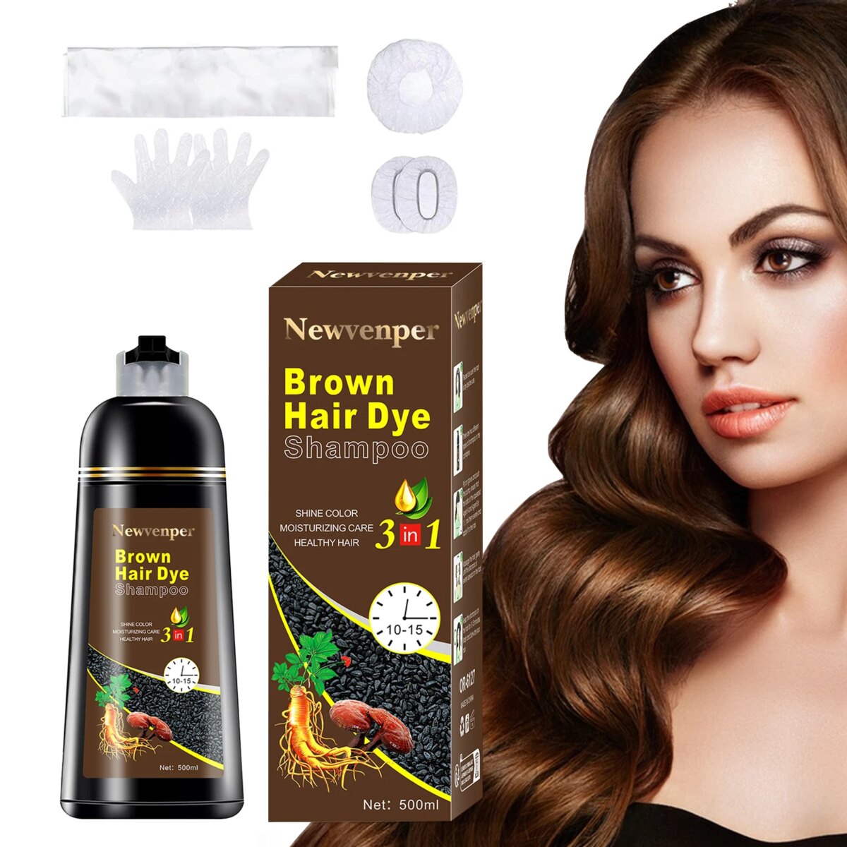Hair Color Shampoo Instant Hair Dye Shampoo Hair Coloring in Minutes Natural and Long lasting color Hair Dye Shampoo for Men and - Image 1