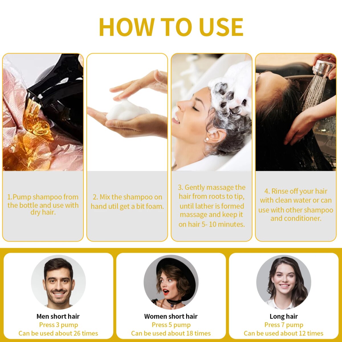 Hair Color Shampoo Instant Hair Dye Shampoo Hair Coloring in Minutes Natural and Long lasting color Hair Dye Shampoo for Men and - Image 6