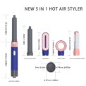 5 in 1 Hair Dryer Styler Blow Dryer for Curly/Straight Hair Multifunctional Styling Home Tool with Diffuser & Comb Attachments - Image 2