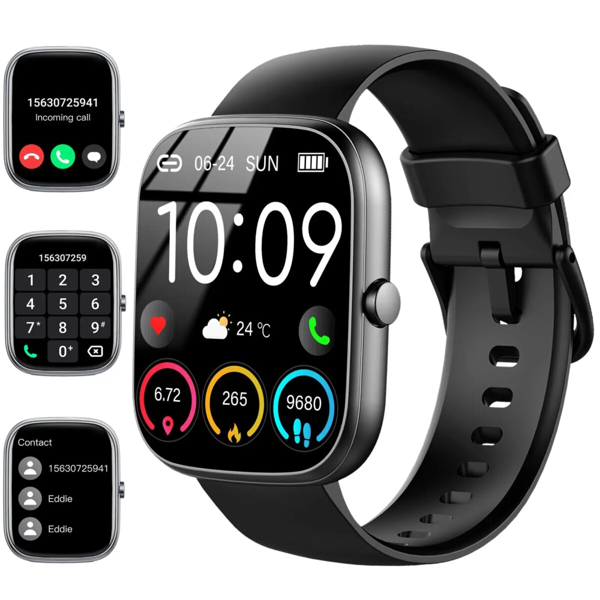 Jugeman 1.91" Smartwatch (Answer/Make Call), IP68 Waterproof Fitness Tracker, 110+ Sport Modes, Heart Rate and Sleep Monit. :3 – 5 Days Free Delivery Only UK - Image 1