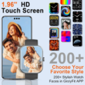 Y66 Smartwatch 2025 mit Bluetooth 5.3 Anrufbeantwortung – 1,96" HD Touch, 110+ Sportmodi, IP68 :3 – 5 Days Free Delivery Only UK