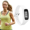 LED Pedometer Bracelet Walking Running Pedometer 12/24H Time Display Silicone Step Tracker Multi-Function for Outdoor Sports:3 – 5 Days Free Delivery Only UK