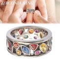 Crystal Quartz Ring   Rotating Stone Ring Anxiety Jewelry For Women: 3 – 5 Days Free Delivery Only UK