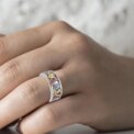 Crystal Quartz Ring   Rotating Stone Ring Anxiety Jewelry For Women: 3 – 5 Days Free Delivery Only UK - Image 3