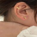 1Pair Shiny Sterling Silver Cute Small CZ Double Star Stud Earrings Women Gift UK: 3 – 5 Days Free Delivery Only UK - Image 2