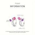 925 Sterling Silver Sparkling Tulip Earrings Women Elegant Purple Flower Zircon Hoop Earrings Party Wedding Gardening Exquisite - Image 4