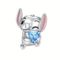 925 Sterling Silver Women Authentic 925 Sterling Silver Alien Dog Blue Heart Pendant Bracelet & Necklace Women Holiday DIY Gift: 3 – 5 Days Free Delivery Only UK - Image 5
