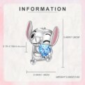 925 Sterling Silver Women Authentic 925 Sterling Silver Alien Dog Blue Heart Pendant Bracelet & Necklace Women Holiday DIY Gift: 3 – 5 Days Free Delivery Only UK - Image 4