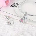 Exquisite 925 Sterling Silver Pink Mother and Daughter Hugging Pendant Suitable for Bracelet Women's Daily Jewellery Accessories : 3 – 5 Days Free Delivery Only UK - Image 2