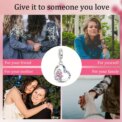Exquisite 925 Sterling Silver Pink Mother and Daughter Hugging Pendant Suitable for Bracelet Women's Daily Jewellery Accessories : 3 – 5 Days Free Delivery Only UK - Image 5