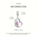 Exquisite 925 Sterling Silver Pink Mother and Daughter Hugging Pendant Suitable for Bracelet Women's Daily Jewellery Accessories : 3 – 5 Days Free Delivery Only UK - Image 4