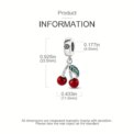 925 Sterling Silver Bright Red Cherry Pendant Jewelry, Suitable for Bracelet Necklace, Women's Daily Casual Fruit DIY Jewellery : 3 – 5 Days Free Delivery Only UK - Image 5