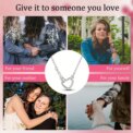 925 sterling silver eternal love necklace pendant suitable for bracelets and necklaces elegant and simple style women's jewellery : 3 – 5 Days Free Delivery Only UK - Image 6