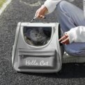 Fashionable Breathable Portable Cat Bag Double Shoulder Square Pet Backpack Foldable Outdoor Travel Pet Carrier Home Goods : 3 - 5 Days Free Delivery Only UK - Image 2