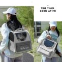 Fashionable Breathable Portable Cat Bag Double Shoulder Square Pet Backpack Foldable Outdoor Travel Pet Carrier Home Goods : 3 - 5 Days Free Delivery Only UK - Image 4