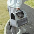 Fashionable Breathable Portable Cat Bag Double Shoulder Square Pet Backpack Foldable Outdoor Travel Pet Carrier Home Goods : 3 - 5 Days Free Delivery Only UK