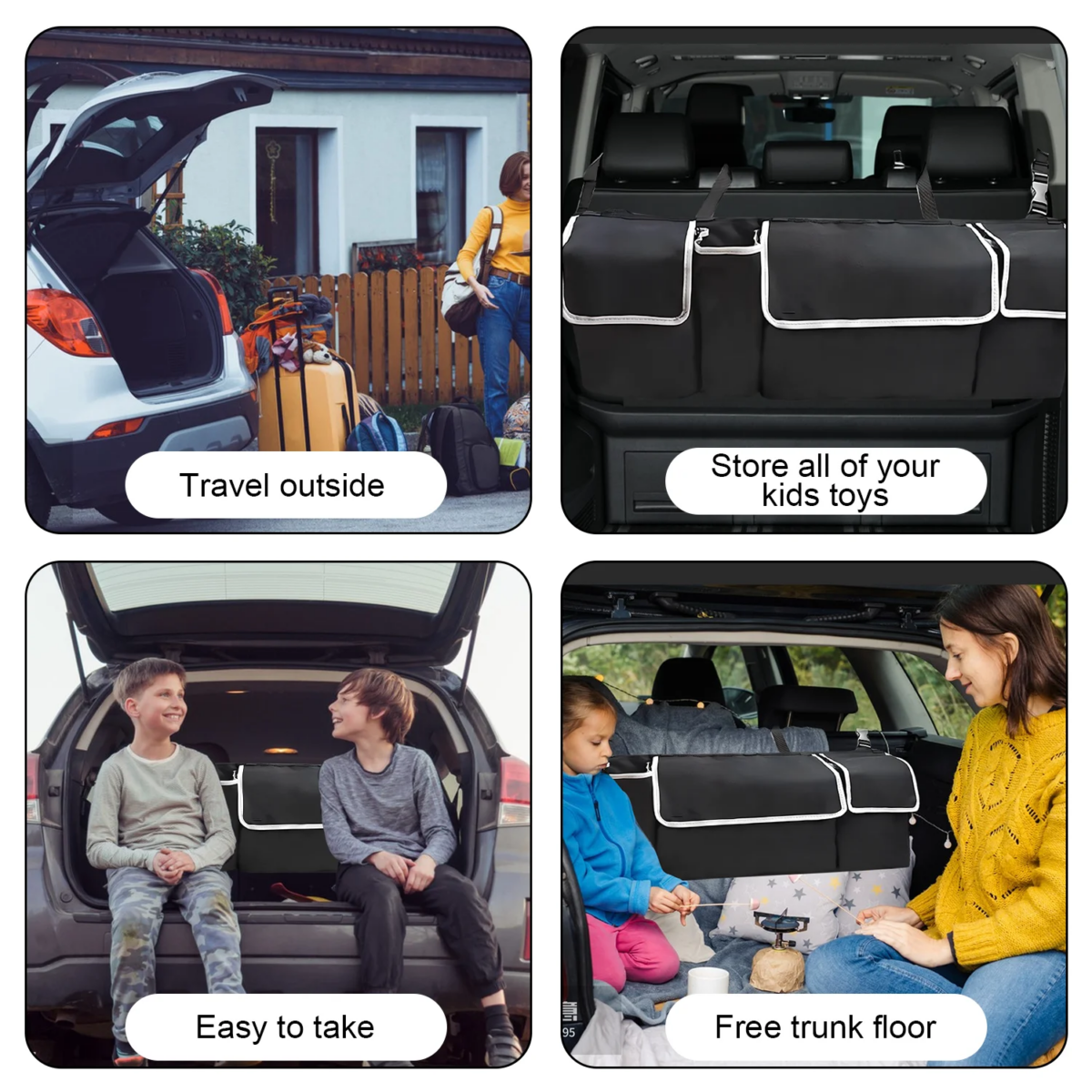 Car Trunk Organizer Hanging Backseat Storage Bag for Car Truck SUV Van Multi-Pocket Oxford Cloth Organizer Stowing Tidying Accessories  : 3 - 5 Days Free Delivery Only UK - Image 4