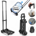 Wheel Trolley folding luggage trolley Folding Hand Truck Barrow Cart Travel Luggage Shopping Cart Portable Home Use Cart  : 3 - 5 Days Free Delivery Only UK