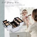 Makeup Case Portable Travel Alloy Cosmetics Make Up Storage Organizer Box Jewelry Nail Manicure Beauty Vanity Suitcase for Women - Image 4