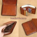 Mens bifold Wallet Genuine Cow Leather RFID Card Holders Cowhide Zip Coin Pocket wallets for men: 3 - 5 Days Free Delivery Only UK - Image 4
