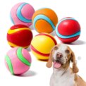 6Pcs Squeaky Balls Toys Dogs Interactive Toys TPR Dog Chew Toy for Dog Pet Teeth: 3 - 5 Days Free Delivery Only UK