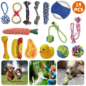 15pcs Dog Plush Toy, Dog Plush Toy Set, Tough Strong Knot Ball, Pet Puppy Teething Toy set,  Interactive Training Play: 3 - 5 Days Free Delivery Only UK - Image 6