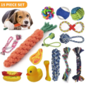 15pcs Dog Plush Toy, Dog Plush Toy Set, Tough Strong Knot Ball, Pet Puppy Teething Toy set,  Interactive Training Play: 3 - 5 Days Free Delivery Only UK