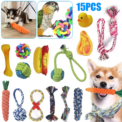 15pcs Dog Plush Toy, Dog Plush Toy Set, Tough Strong Knot Ball, Pet Puppy Teething Toy set,  Interactive Training Play: 3 - 5 Days Free Delivery Only UK - Image 5