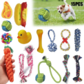 15pcs Dog Plush Toy, Dog Plush Toy Set, Tough Strong Knot Ball, Pet Puppy Teething Toy set,  Interactive Training Play: 3 - 5 Days Free Delivery Only UK - Image 4