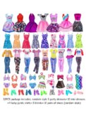 32pcs Doll Clothes Set Polyester Doll Fashion Clothes Props Fairy Collection Clothes Random Style for Girls Gift Accessories: 3 - 5 Days Free Delivery Only UK
