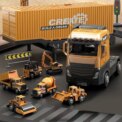 Kids Construction Toys Set Truck Crane Excavator Forklift Alloy Construction Vehicle Toy for 3 4 5 6 Years Old Boys Gifts: 3 - 5 Days Free Delivery Only UK
